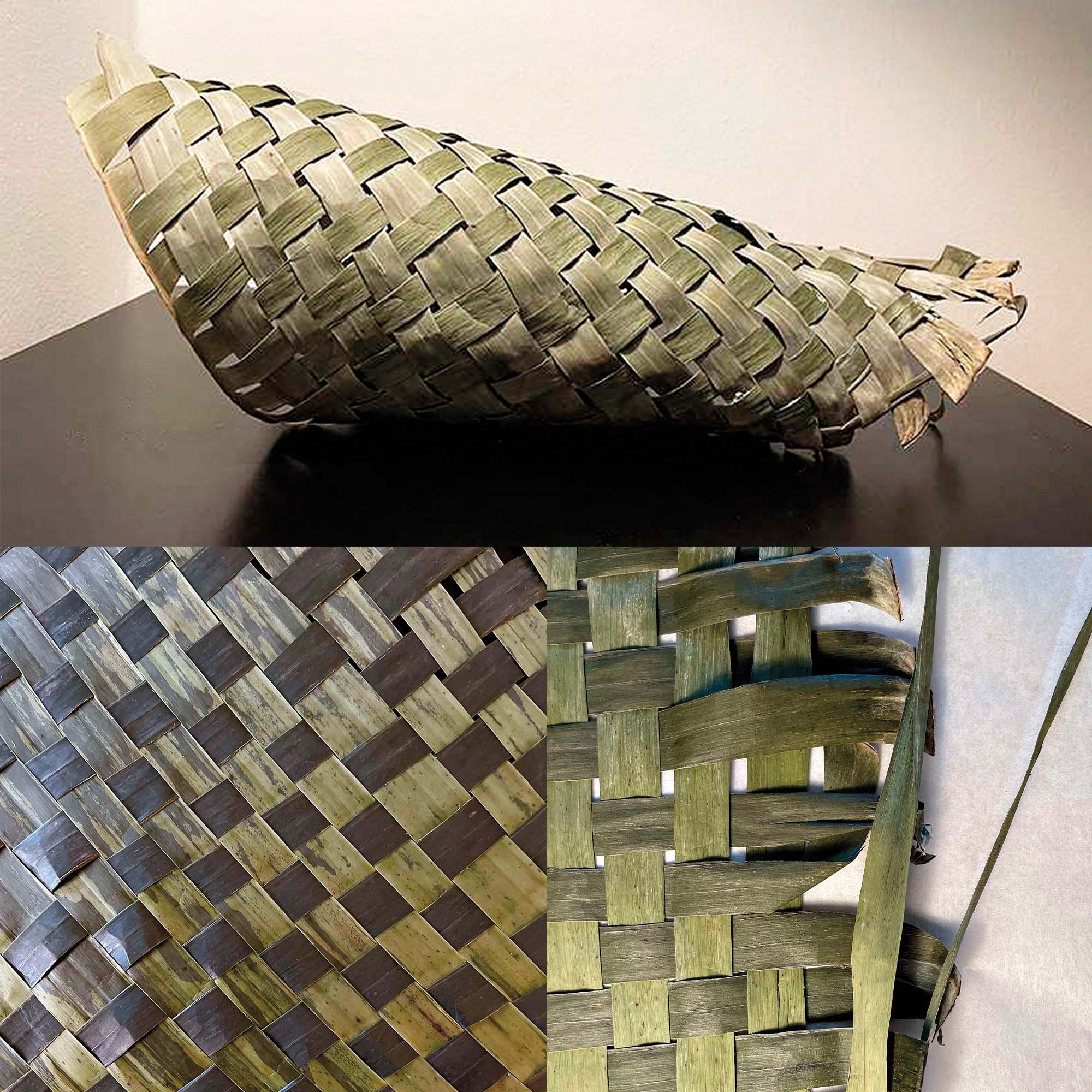 material studies made from banana leaves