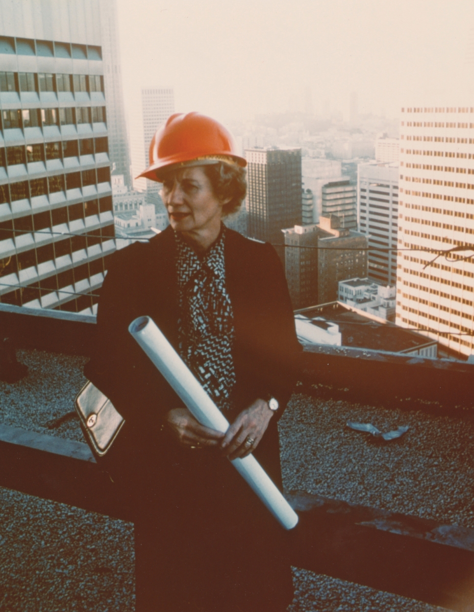 Beverly Willis in construction zone