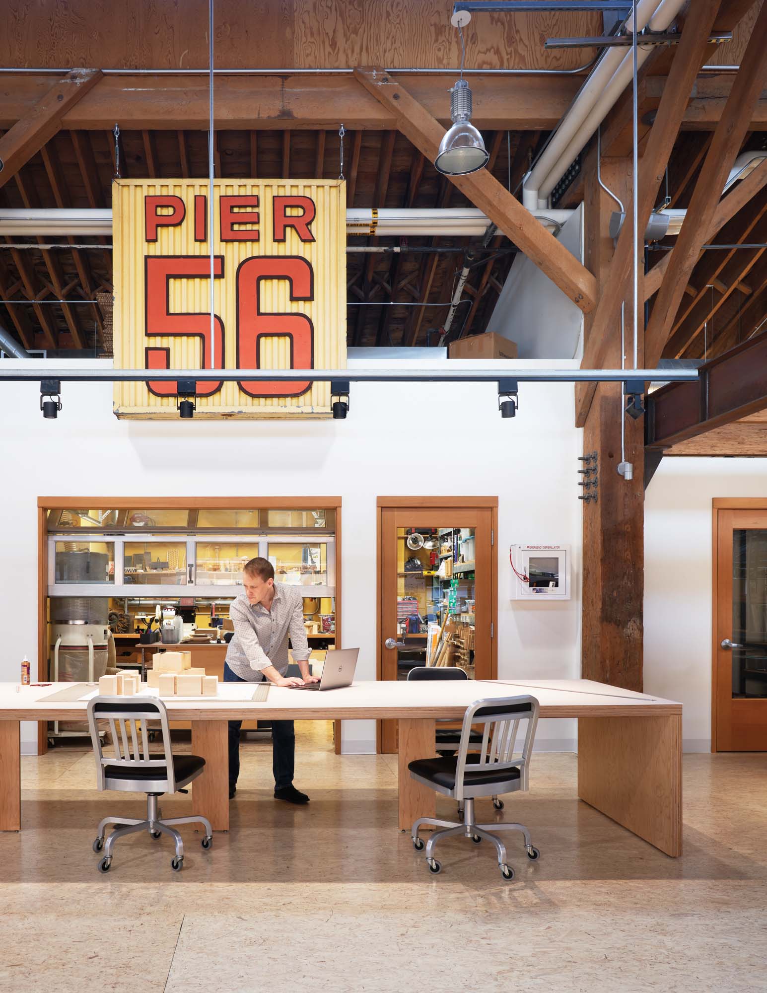 Office space with conference table