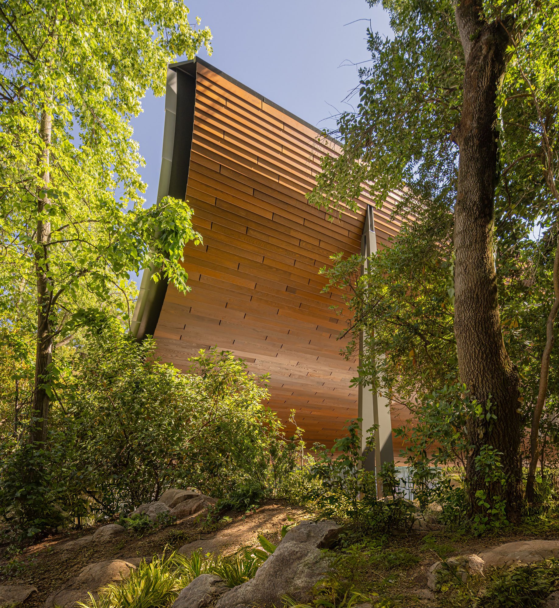 image of a building amongst trees
