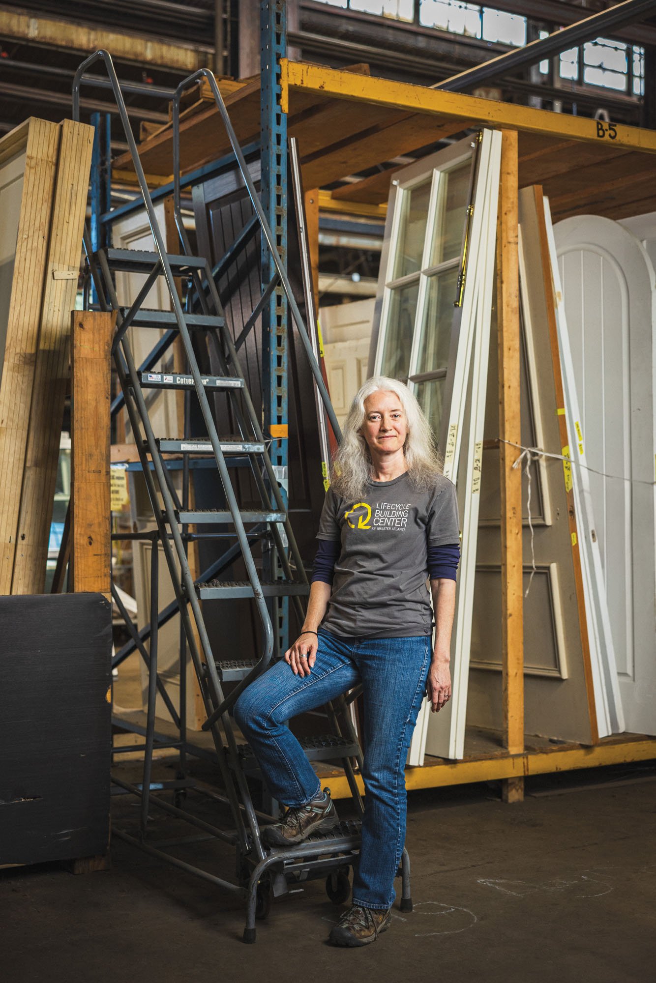 shannon goodman standing in a warehouse