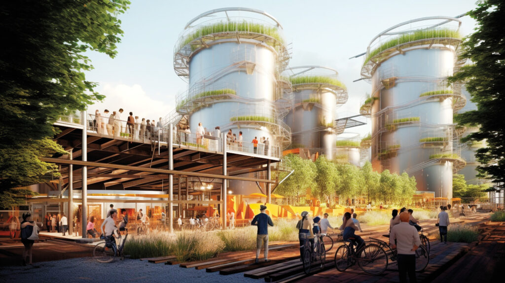 rendering of an architectural project